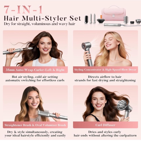 Easywave || 7 in 1 Hair Styler & Hair Dryer Brush main image 6